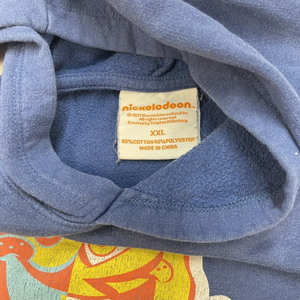 Nickelodeon Spongebob Squarepants Hoodie Kid's Size XXL Sweatshirt Blue Pullover